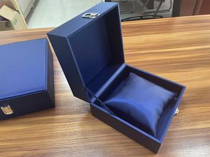 Wholesale Luxury Blue PU Leather Jewelry Watch Box Metal Lock Multi Slots Necklace <b>Ring</b> Bracelet <b>Storage</b> Gift Box Custom Logo - Product Image 6