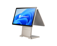 LICON 15.6+/11.6 Sistema POS Todo en Uno, Intel I5, Windows, Pantalla Táctil Capacitiva Delgada de Aleación, Caja Registradora, Bluetooth 5.2, 3 Años de Garantía