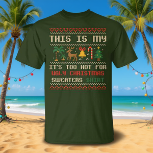 Questa è la mia maglietta natalizia in Hawaii, con Babbo Natale, per il Natale di luglio. - Product Image 3