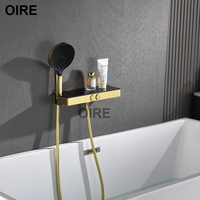 Robinet de douche thermostatique pour baignoire, finition or brossé, nouvelle arrivée, fabriqué par l'usine originale Kaiping Oire