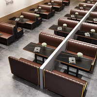 Tables et chaises de bar, café, restaurant, canapés en bois massif et PU, chaises de salle à manger commerciales, banquette, design moderne