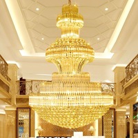Lustre en cristal, lampes suspendues au plafond, lustre de luxe pour escalier, salon, hôtel, villa, mosquée