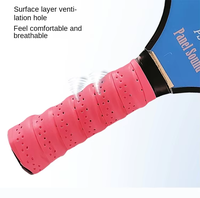 Poignée de raquette de pickleball personnalisée pour l'extérieur, lot de 3, en PU antidérapant et absorbant la transpiration, pour le tennis de plage, le padel et le badminton