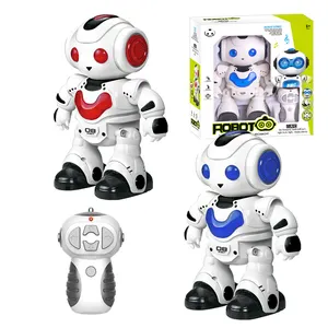 2023新型电子红外线机器人套件红蓝遥控机器人玩具带电池儿童塑料智能跳舞机器人玩具