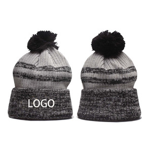 Bonnet en tricot jacquard avec <span class=keywords><strong>gros</strong></span> <span class=keywords><strong>pompon</strong></span> en fausse fourrure pour l'hiver personnalisé Bonnet à <span class=keywords><strong>pompon</strong></span> pour hommes - Product Image 3