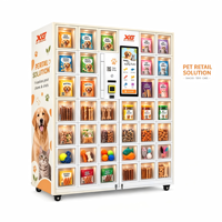 Distributeur automatique de produits pour animaux de compagnie sans réfrigération avec écran tactile pour salons de toilettage et cliniques vétérinaires