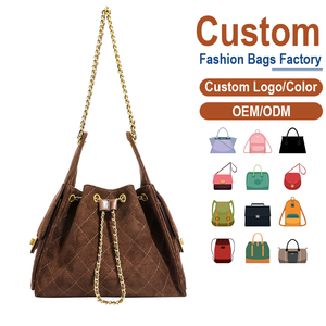 Spacious Drawstring Vintage Lady Striped <b>Shoulder</b> Bag Brown PU Leather Single <b>Strap</b> Tote for Summer Daily Commute and Work - Product Image 1