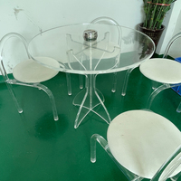 Table de présentation ronde en acrylique transparente personnalisée, table basse unique en forme d'arbre en plexiglas, support transparent en plexiglas pour exposition