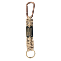 Accessoire de sport de plein air, porte-clés en paracorde avec drapeau de couleur personnalisée, porte-clés en paracorde fait main pour la randonnée