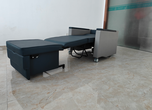Mt Medisch Ziekenhuis Meubilair Luxe Pvc Medische Begeleiding Ligstoel Patiënt Slaapbank Begeleider Stoel Stoel Stoel Met Wielen - Product Image 4