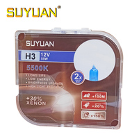 Kit d'ampoules H3 12V 55W 5500K bleu froid super blanc de haute qualité pour feux antibrouillard de véhicule
