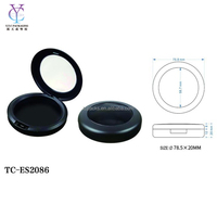 Boîtier compact en plastique recyclé personnalisé avec logo pour poudre compacte, palettes de fards à paupières vides pour usage cosmétique