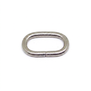 Anneau ovale en fer MING KEE METAL 19 mm, petite boucle, nickelé, sans plomb/nickel, certifié ISO 9001, accessoires pour sacs - Product Image 1