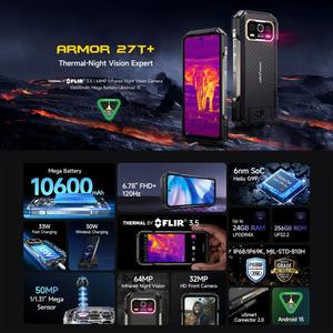 <span class=keywords><strong>Ulefone</strong></span> <span class=keywords><strong>Armor</strong></span> 27T+ โทรศัพท์มือถือ 4G รุ่นทนทาน ระบบปฏิบัติการ Android 15 กล้องถ่ายภาพความร้อน แบตเตอรี่ 10600mAh แรม 12GB ความจุ 256GB สมาร์ทโฟนมองเห็นในเวลากลางคืน - Product Image 3