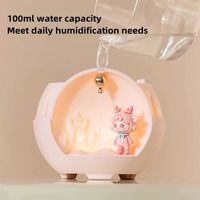 Nouveau diffuseur d'huiles essentielles Healing Planet, décoration créative pour la maison, lumière de nuit à lévitation magnétique, humidificateur ultrasonique 100 ml