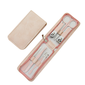 Làm Móng Tay Thiết Lập Móng Chân Kit 9Pcs Màu Xanh Thép Không Gỉ Cắt Móng Tay Thiết Lập Chất Lượng Cao Nail Grooming Kit Với Dây Kéo Da Trường Hợp - Product Image 6