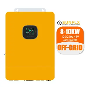 Sunflx güneş invertör 10Kw 3 fazlı güneş hibrid 8000w invertör Rs485 48V 200A 220V 230V 8Kva ucuz fiyat 8Kw hibrid invertör