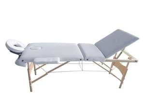 Lit <span class=keywords><strong>de</strong></span> <span class=keywords><strong>massage</strong></span> en bois portable 3 sections Design pliant pour <span class=keywords><strong>table</strong></span> <span class=keywords><strong>de</strong></span> tatouage facial SPA - Product Image 3