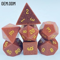 Grosir set permainan dadu Dnd batu dadu kustom Dnd