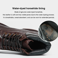 Fabricant OEM/ODM – Conception personnalisée – Bottes Martin montantes de luxe pour hommes en cuir de cheval, marque de créateur, avec couture Goodyear et processus de lavage à l'eau
