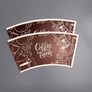 Matériau brut pour gobelets à soupe en papier pour restauration rapide, en papier laminé PE, imperméable et résistant à l'huile, imprimé sur mesure - Product Image 1