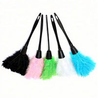 Plumeau de plumes de dinde teint noir vert pas cher écologique réutilisable de poche de couleur naturelle pour fournitures de nettoyage maison voiture bureau