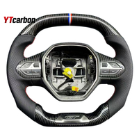 Volant de course personnalisé en fibre de carbone véritable YTcarbon pour accessoires intérieurs de voiture 208 E208 308 E308 408 E408 508 E508