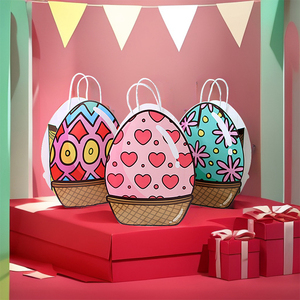 Sacchetti Regalo a Forma <span class=keywords><strong>di</strong></span> Uovo <span class=keywords><strong>di</strong></span> <span class=keywords><strong>Pasqua</strong></span> Personalizzati, Decorazioni Festive per la Casa, Sacchetti per Caccia alle Uova e Caramelle per Feste - Product Image 2