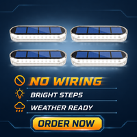 Lampes solaires LED pour marches, étanches IP68, qualité OEM, allumage/extinction automatique, pour extérieur, terrasse, allée, porte, garage