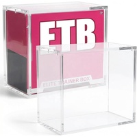 Boîtier de protection en acrylique ETB, boîte de protection en acrylique de luxe pour Elite Trainer Box, boîte de présentation anti-poussière et étanche