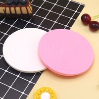 Plateau tournant à gâteau en plastique écologique de 14 cm de diamètre, kit de pâtisserie DIY avec support à fleurs, outil de décoration rose de qualité alimentaire