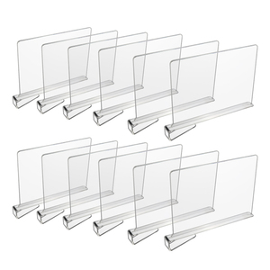 12-Mảnh <span class=keywords><strong>Acrylic</strong></span> Kệ Với Tài Liệu Chủ Tách Tủ Lưu Trữ Tổ Chức Kho Nhựa Divider Cho Tủ Quần Áo - Product Image 3