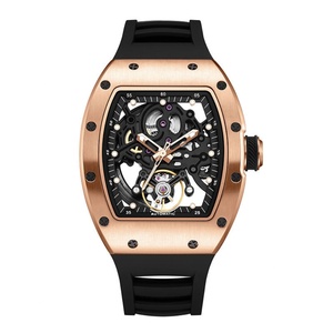 High Quality Barrel Case Men Automatic <b>Watch</b> Stylish Sports Silicone Strap 5 ATM Waterproof Mechanical <b>Watches</b> - Product Image 1
