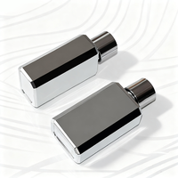 Flacon de parfum en verre plaqué or et argent brillant, de luxe, unique, 100 ml, flacons en verre vides avec boîte