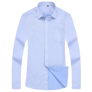 4XL 5XL 6XL 7XL 8XL <span class=keywords><strong>Camisa</strong></span> de manga larga informal de negocios para hombres de gran tamaño Blanco Azul Negro Camisas de vestir sociales inteligentes para hombres para Plus - Product Image 5