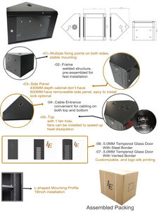 Gabinete de Esquina para Montaje en Pared, Rack Pequeño de Acero para Servidor de Red, Centro de Datos, CCTV, DVR - Product Image 6