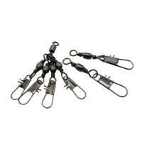 Connecteur à mousqueton pivotant à trois voies en métal personnalisable avec roulement à billes de sécurité et attache à fourche