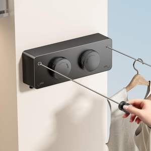 Nouveau Design Gain de Place <span class=keywords><strong>Linge</strong></span> Mural 4.2 Mètres Corde à <span class=keywords><strong>Linge</strong></span> Invisible Rétractable avec Corde Réglable - Product Image 2