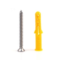 Cheville murale d'expansion en plastique jaune M6 M8, robuste, autoperceuse, pour cloisons sèches, avec clou intégré