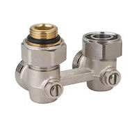 HELERO HT 100-0466 Vanne de régulation en laiton nickelé de type H de conception moderne pour vanne de radiateur de système de chauffage par le sol