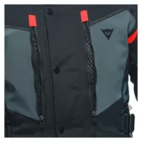 Veste de moto imperméable Gore-Tex Carve Master 3 en noir ébène rouge lavared avec pantalon fabriqué en Italie