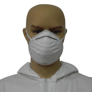 Mascarilla Respiratoria Desechable Profesional <span class=keywords><strong>de</strong></span> 4 Capas, No Tejida, Blanca/Azul, en Forma <span class=keywords><strong>de</strong></span> Tazón, <span class=keywords><strong>de</strong></span> Fabricantes Profesionales - Product Image 1