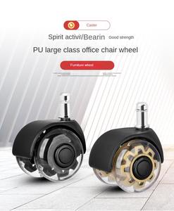 2 Zoll transparenter Polyurethan Bürostuhl Lenkrad <span class=keywords><strong>50mm</strong></span> Möbel Lenk rollen Doppel kugellager Schwere Tragfähigkeit - Product Image 4