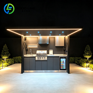 Conjunto Completo de Cocina Exterior con Parrilla de Gas Natural, Barra y Refrigerador para Patio o Cocina al Aire Libre - Product Image 2