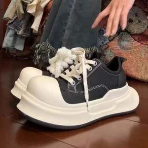 Chaussures Big Head 2025 Nouveau Style Rétro Décontractées pour Femmes et Hommes, Chaussures de Marche à Semelle Épaisse en Toile avec Fermeture à Lacets et Amorti en Caoutchouc - Product Image 5