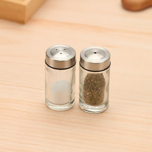 Fornitore all'ingrosso coperchio in acciaio inox cucina mini vetro barattoli di spezie contenitori condimento bottiglia di sale dispenser - Product Image 4