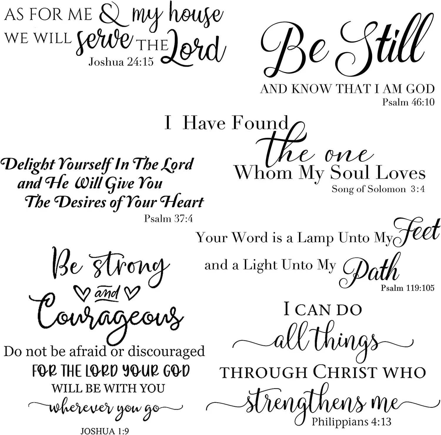Factory Sale Bible Verse Inspirational Sticker Quote Wall Decals Religious Peel and Stick Motivation Sticker for Living Room