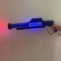 Générateur de brouillard LED RGB portable, pistolet à fumée CO2, portée de pulvérisation 8-10m, construction métal+plastique, pour scène, remise de diplôme, Nouvel An
