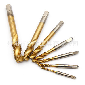 Macho de roscar de ranura espiral Mr Drill M3 M4 M5 M6 M8 M10 M12 con revestimiento de titanio para roscado de acero - Product Image 2