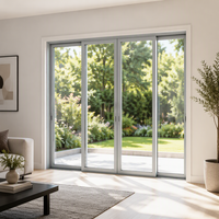 Fenêtre coulissante en aluminium à double vitrage trempé, coupe-vent, isolante thermique et insonorisée pour villa résidentielle